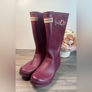 Hunter Wellington Girls Original Tall violet rainboots big girls 3